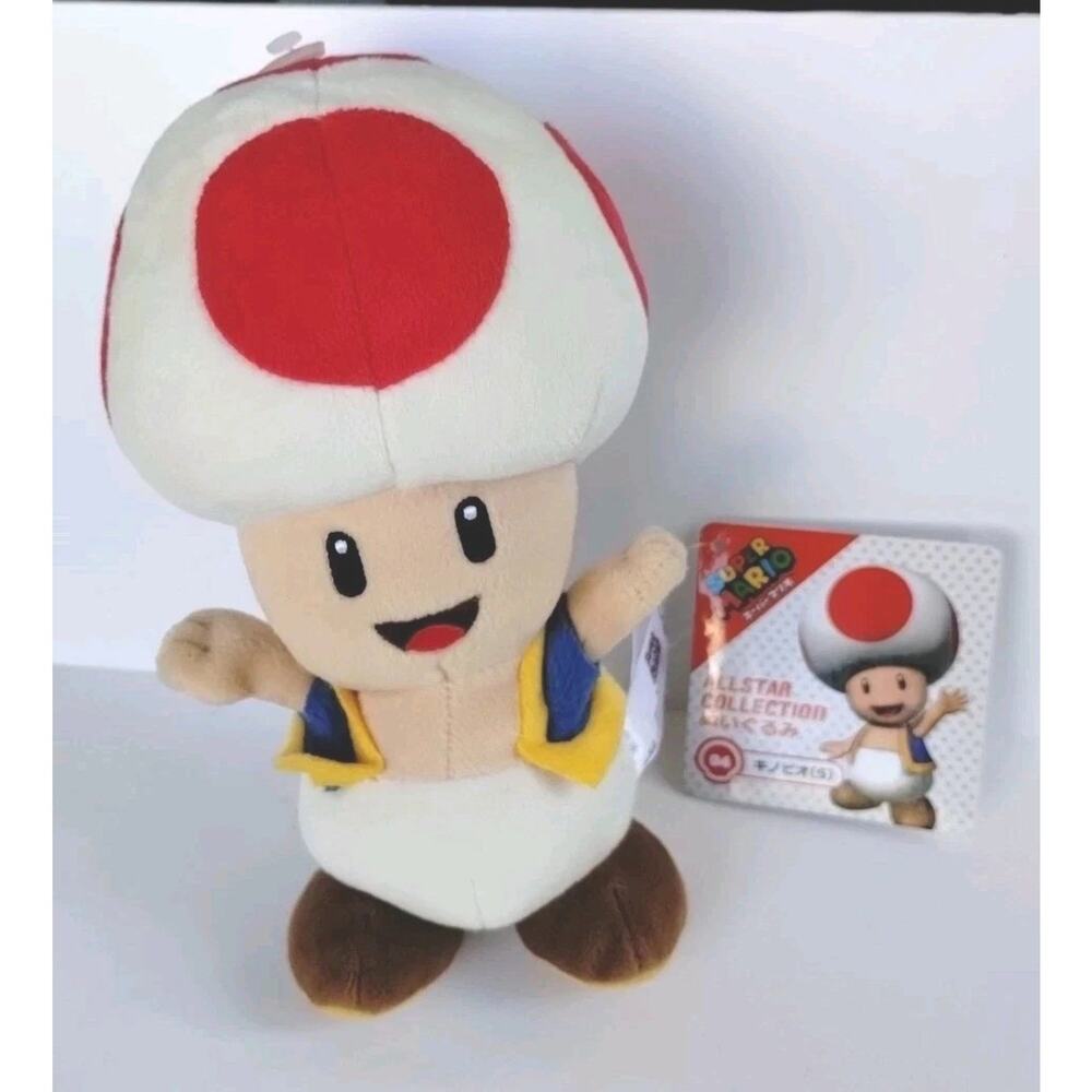 NEW Nintendo Super Mario Bros Toad Plush Doll Toy AC04 Little Buddy S 8” Japan
